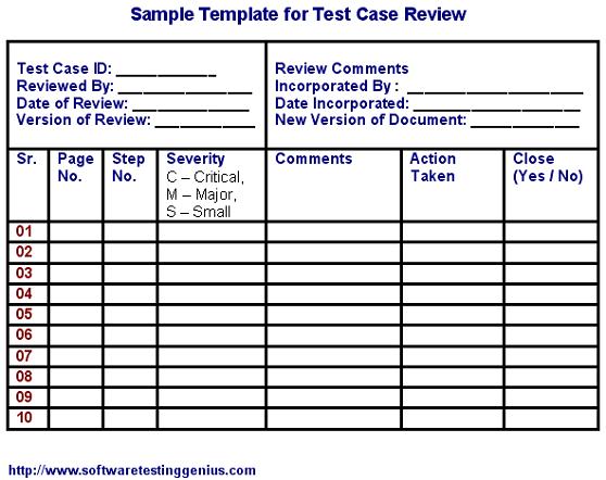 test case template excel