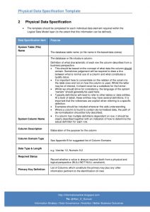 test strategy document physical data specification template