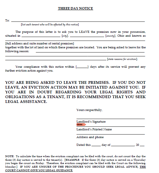 texas eviction notice form
