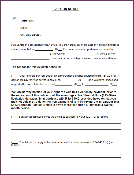 texas eviction notice form