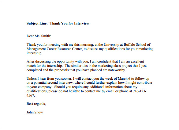 thank you email after interview template