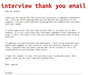 thank you interview interview thank you email
