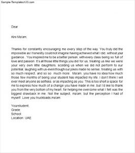 thank you letter to teacher honest thank you letter to teacher