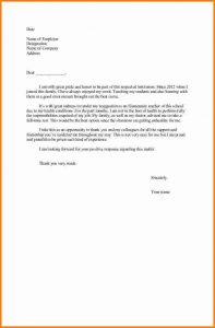 thank you letters to teachers letter of resignation teacher colleagues support thank opportunity letter of resignation teacher sample elementary school health conditions