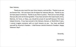 thank you letters to veterans examples thank you letters to veterans example