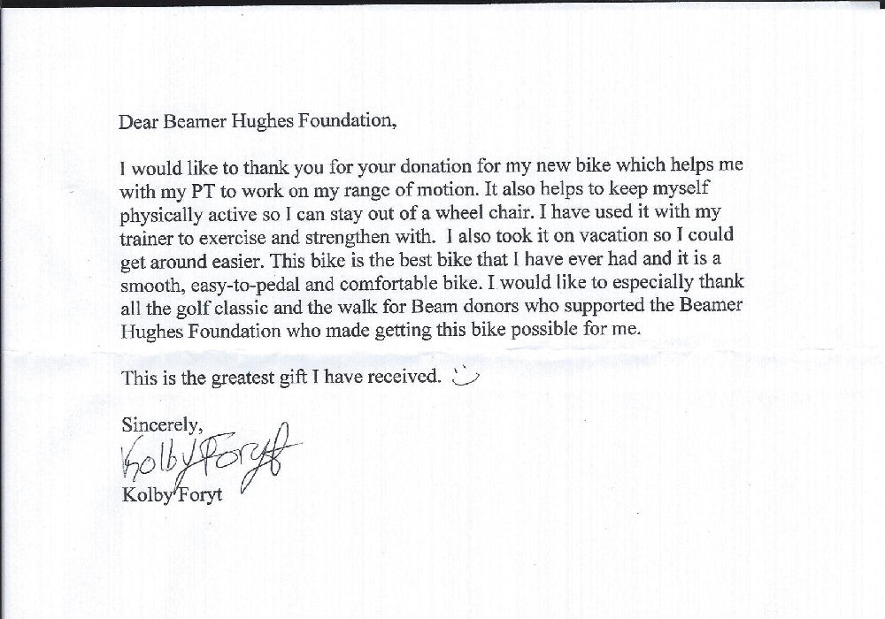 thank you note for donation