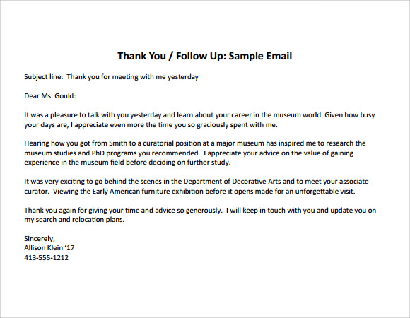 thank you note for interview