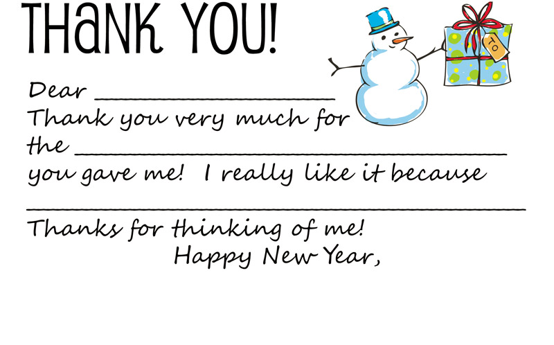 thank you note template