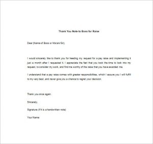 thank you note to boss for gift thank you note to boss for raise