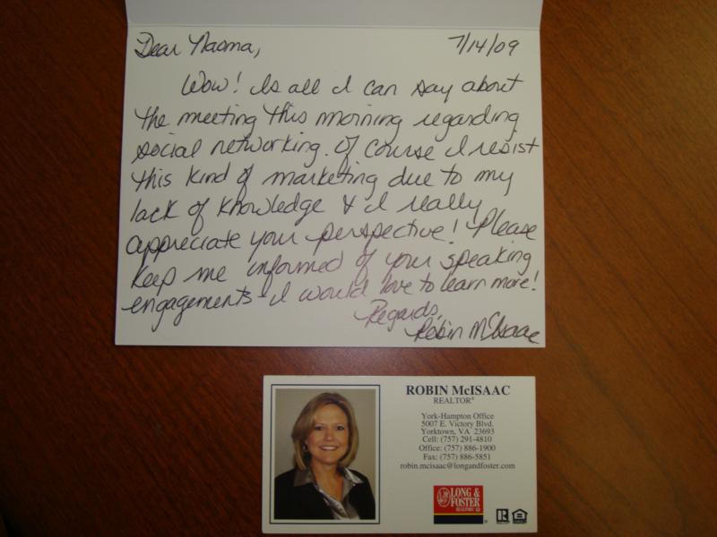 thank you note to realtor
