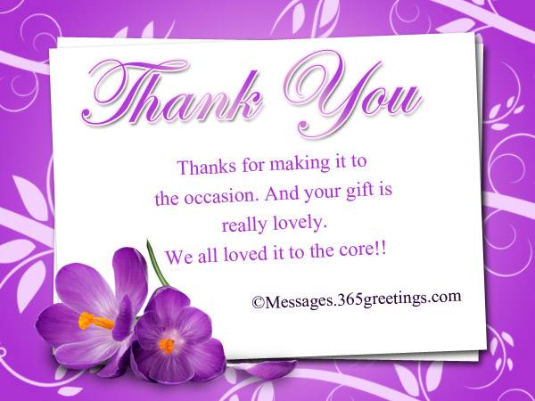 thank you notes for gifts