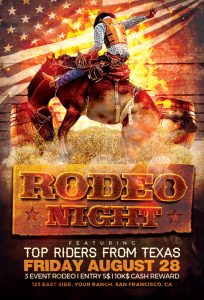 thanksgiving menu template rodeo night flyer template awesomeflyer com