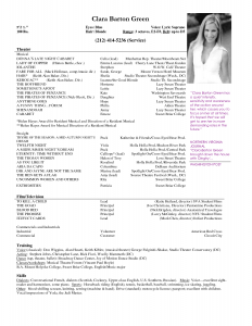 theater resume template free acting resume samples and musical theater template sample