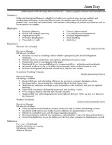 theatre resume example operations manager management resume full