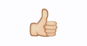 thumbs up emoji text thumb
