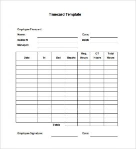 time card template free employee timecard template word download.