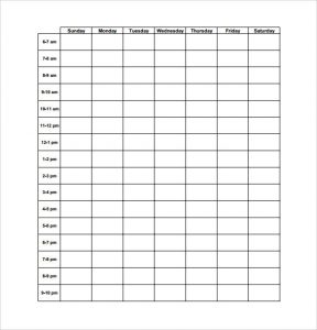time scheduler template sample time schedule template