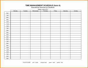 time scheduler template time schedule template