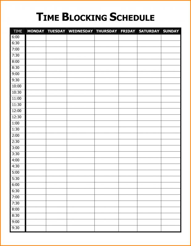 time scheduler template