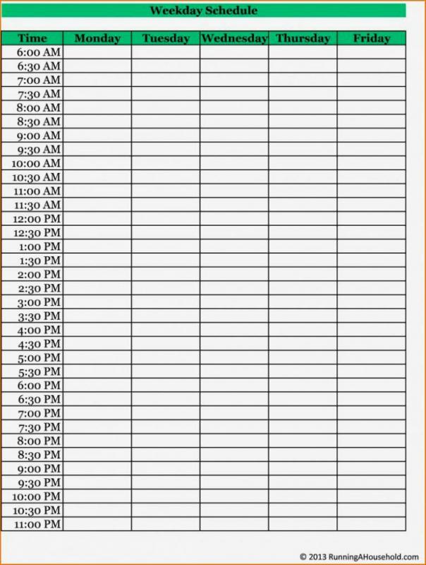 time scheduler template