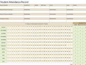 timecard template excel attendance record template excel