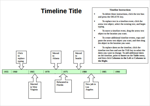 timeline template word