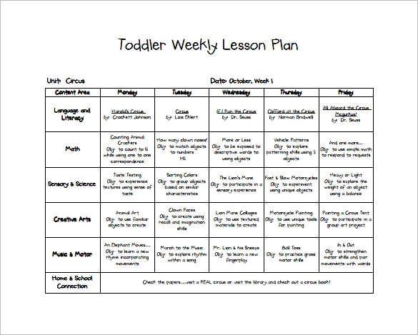 toddler lesson plans free