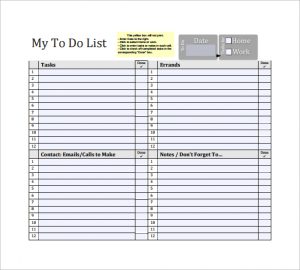 todo list pdf my to do list free pdf template download