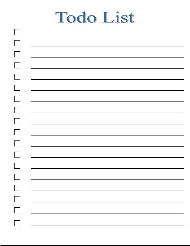 todo list template word