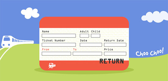 train ticket template