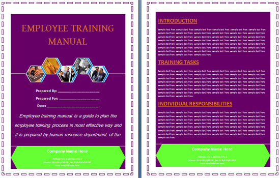 training manual template