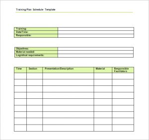 training plan template trainers advice training schedule template