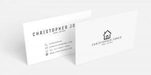 transparent business card free real estate minimal business card