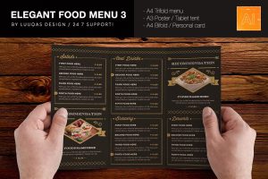 tri fold menu template