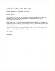 two weeks resignation letter weeks notice template word sample resignation email message weeks notice