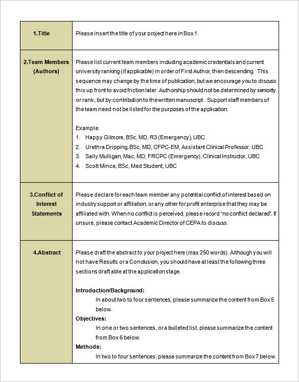 undergraduate research proposal sample