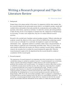 undergraduate research proposal sample research proposal tips for writing literature review