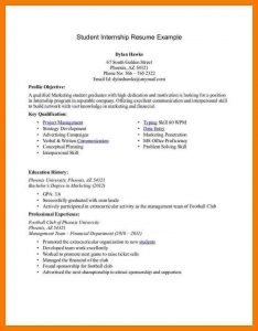 undergraduate student cv template cv pattern for internship how to write a cv for an internship student internship resume example
