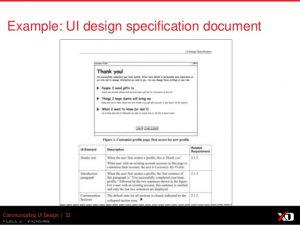 use case document effectively communicating user interface and interaction design