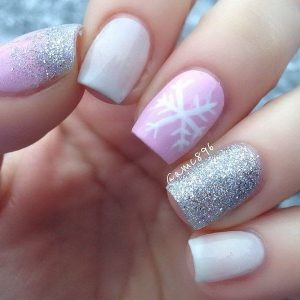 valentine nails design pink and white nail art designs