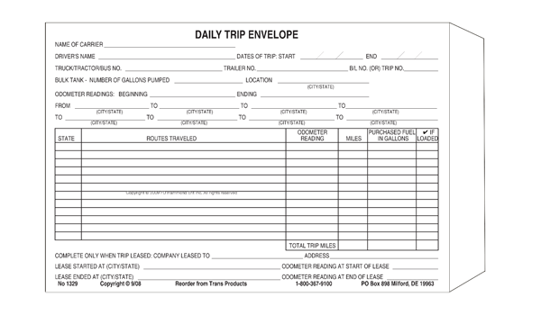 vehicle accident report form