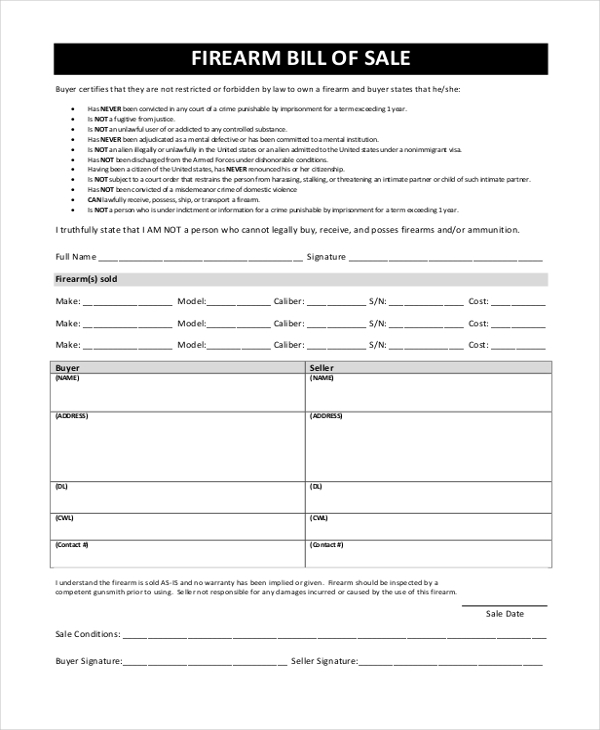 vehicle bill of sale pdf