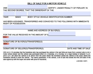 vehicle bill of sale template word larimer county colorado vehicle bill of sale