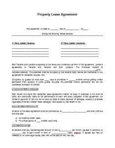 vehicle lease agreement lease agreement template