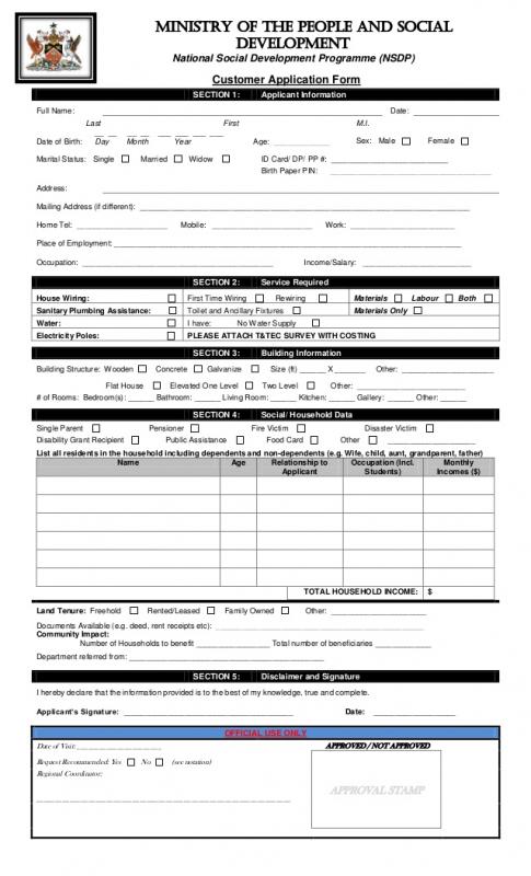 vendor application form
