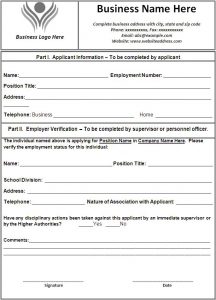 verification of employment form template employment verification form