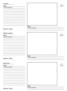 video storyboard template storyboard template psd video production large