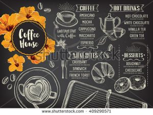 vintage label template stock vector coffee restaurant brochure vector coffee shop menu design vector cafe template with hand drawn