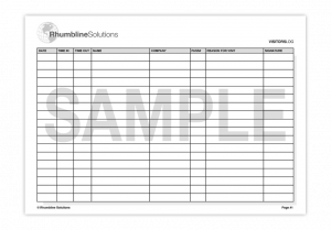 visitor sign in sheet template visitors