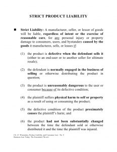 waiver of liability statement warranties product liability and consumer law
